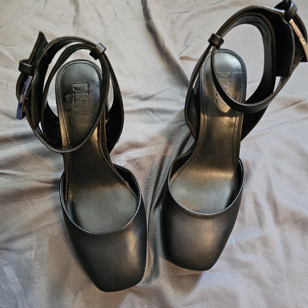 DKNY Black platform heel